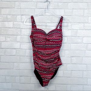 Bond-Eye Australia Geometric One Piece Swimsuit NEW